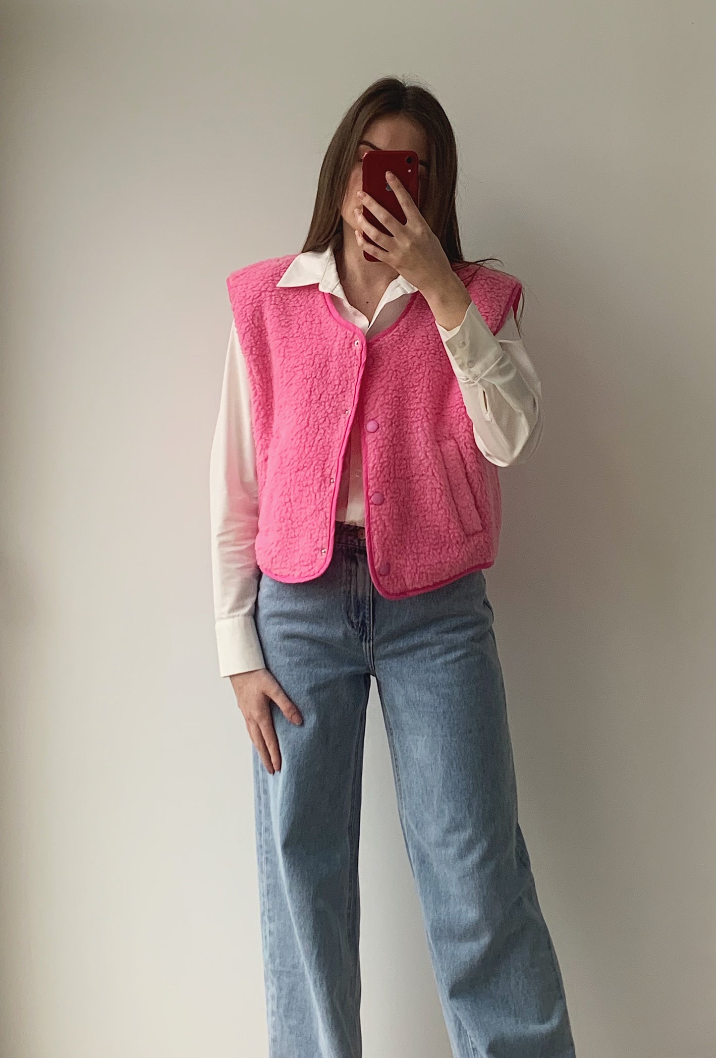 Gilet TEDDY rose
