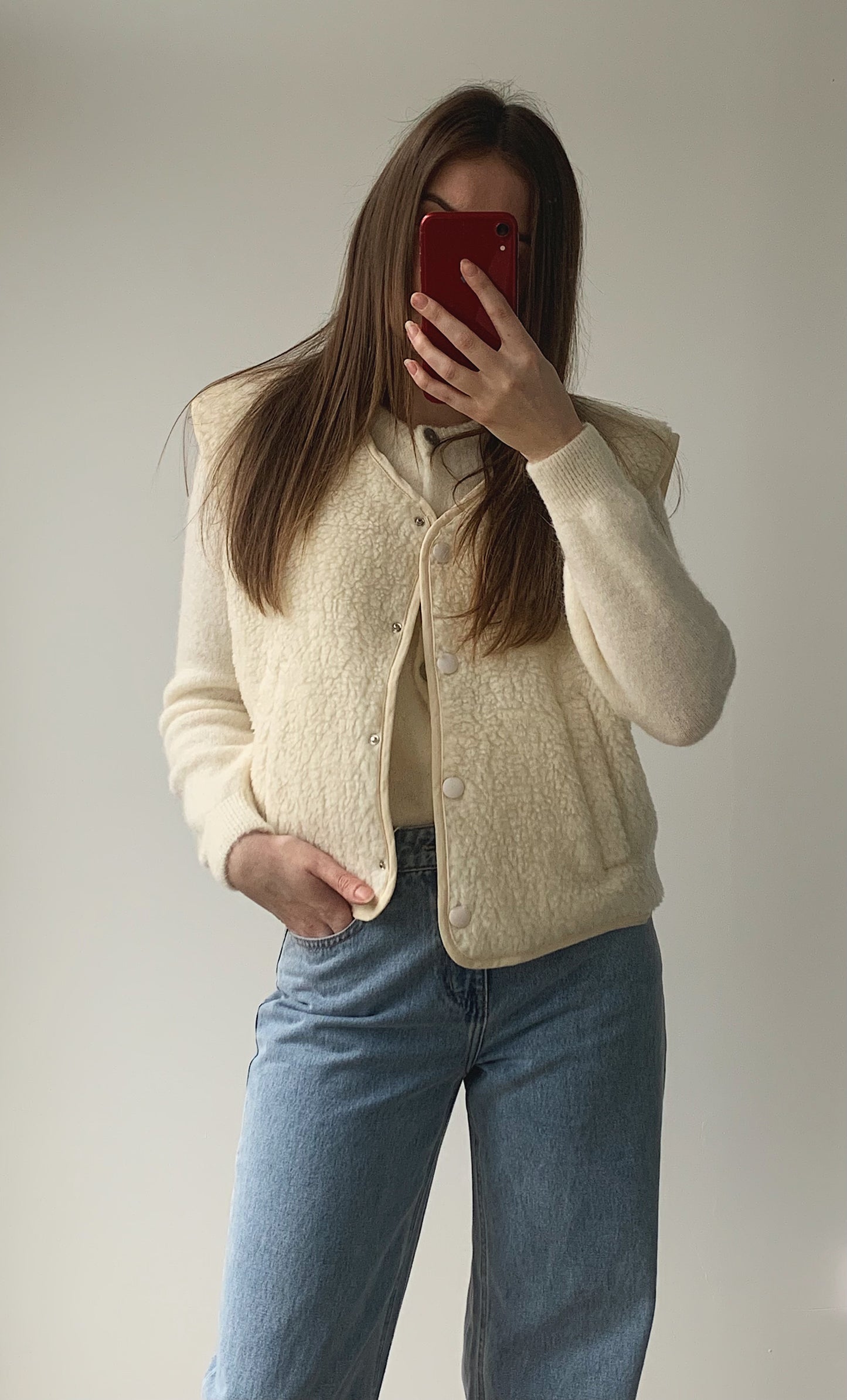 Gilet TEDDY écru