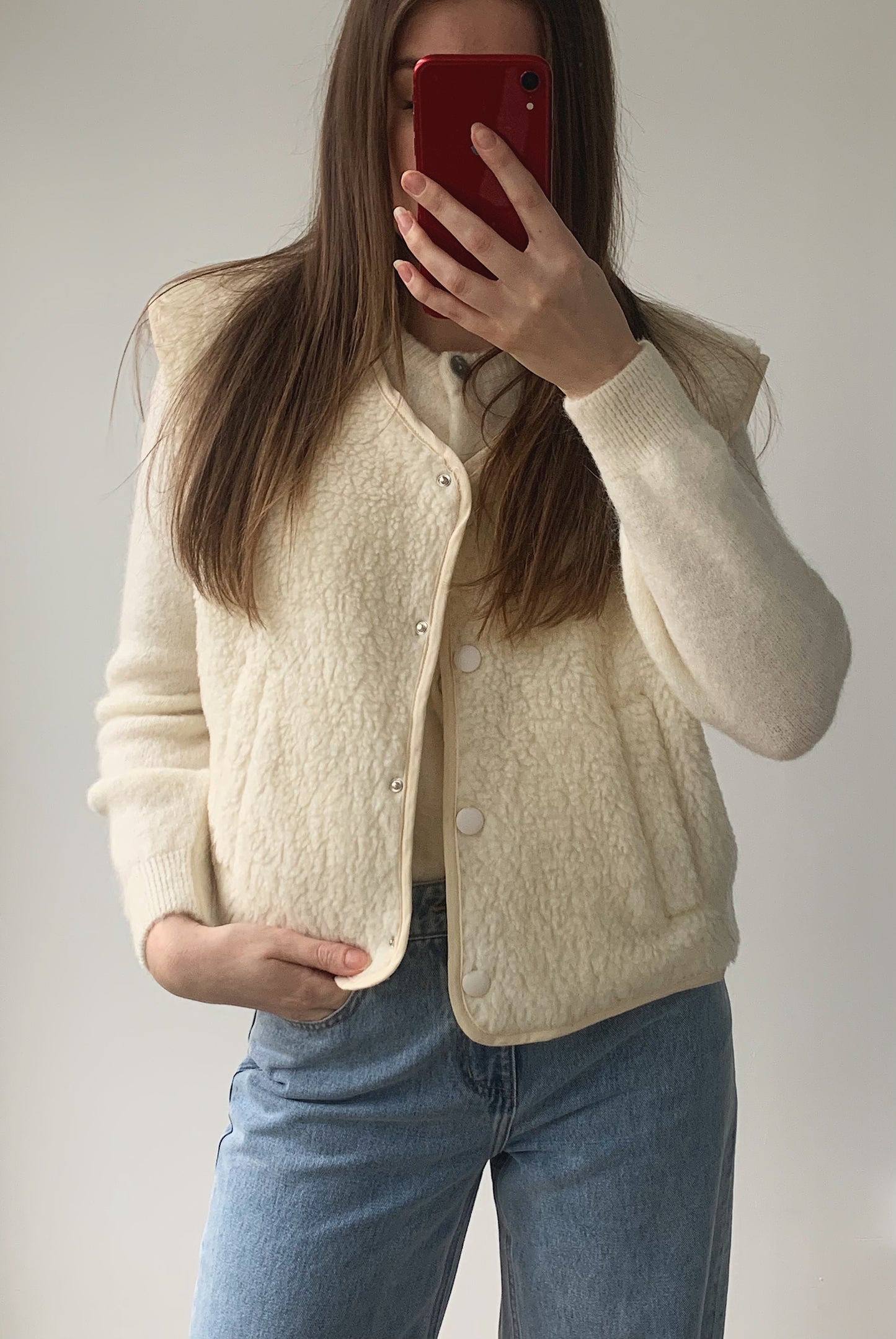 Gilet TEDDY écru