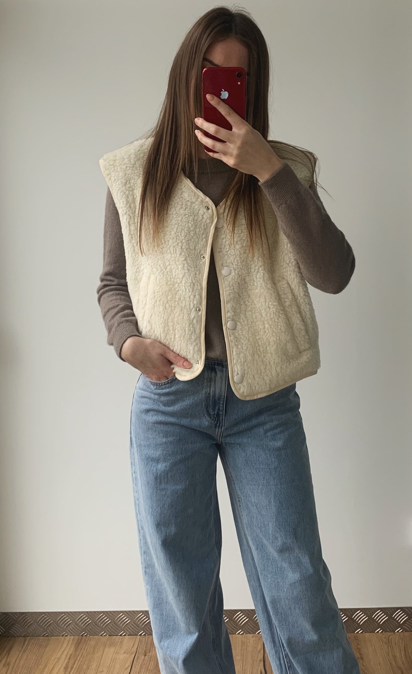Gilet TEDDY écru