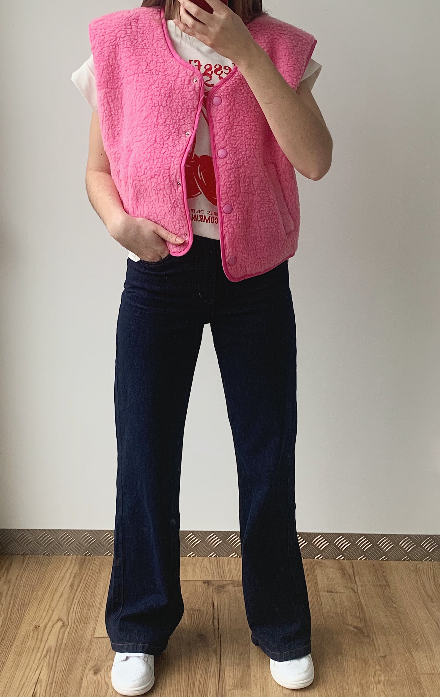 Gilet TEDDY rose