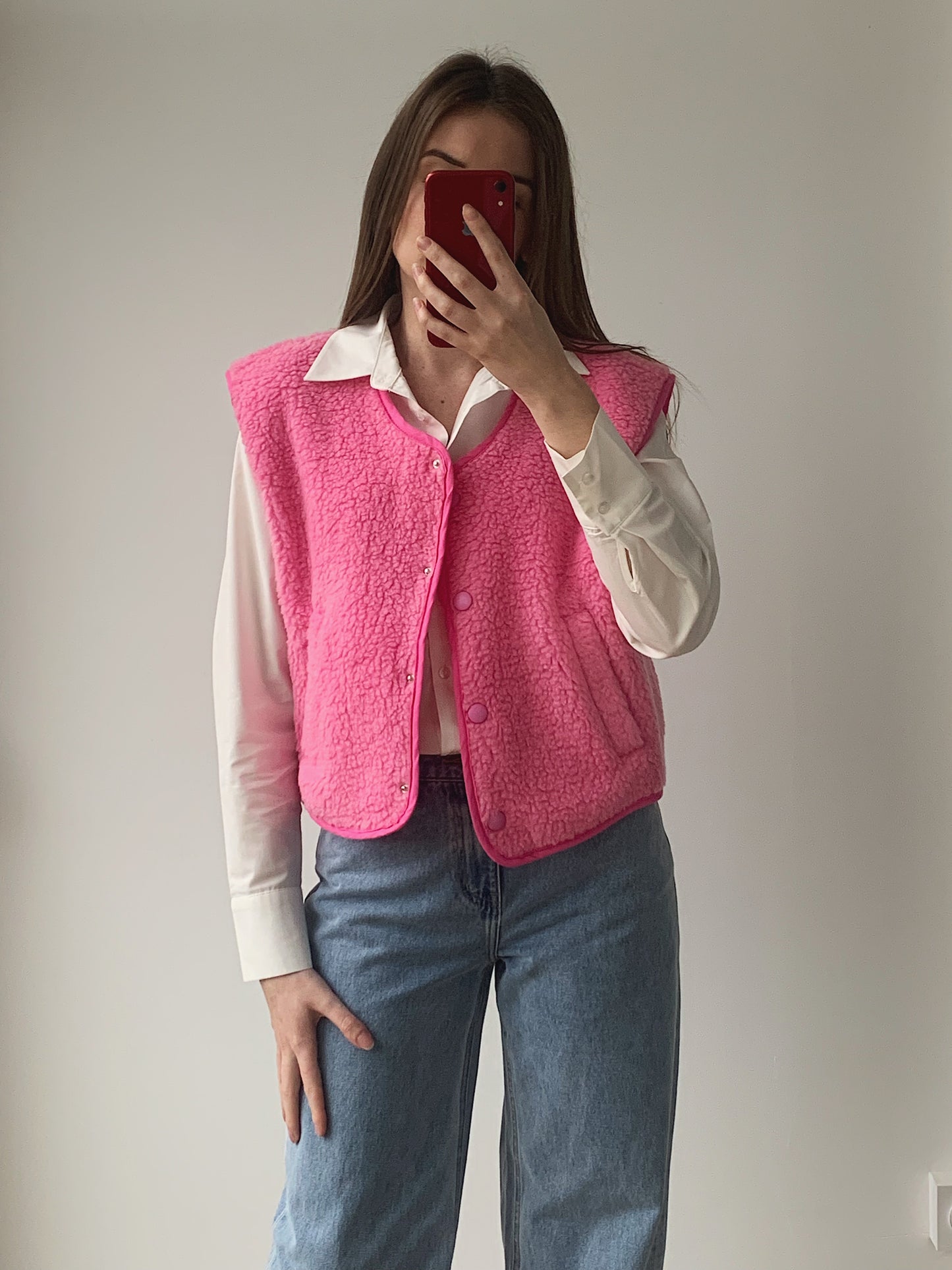 Gilet TEDDY rose